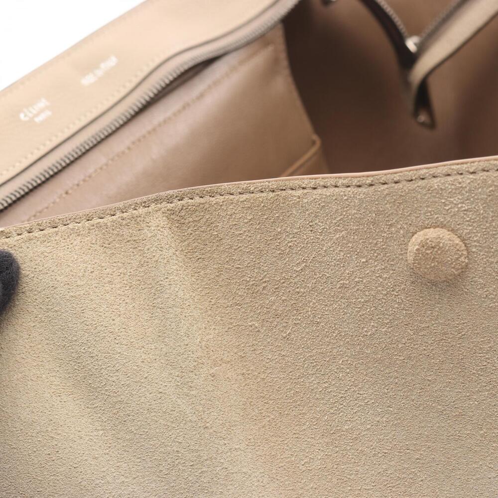 Celine Trapeze Handbag Leather Suede Beige - Picture 7 of 12